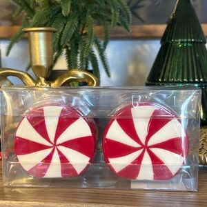 🆕Adorable Peppermint Candy Salt And Pepper Shaker Set